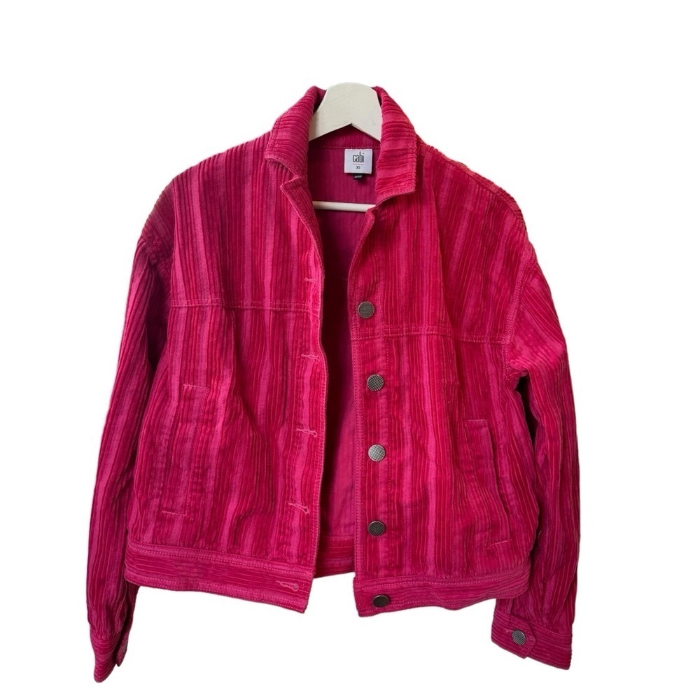 Cabi Cheeky Topper size XS pink corduroy jacket women’s